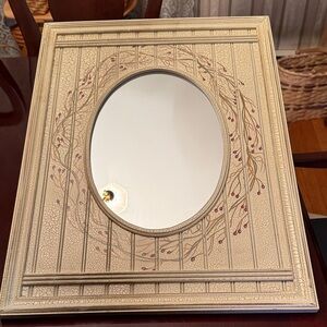 Wooden vanity mirror